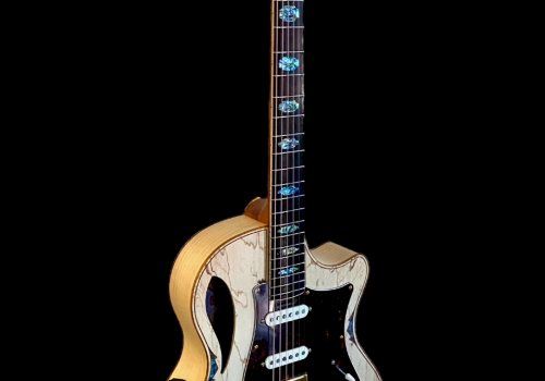 Cole Clark Tl2ec-blbl-hss Thinline True Hybrid Natural Acoustic Electric  Guitar